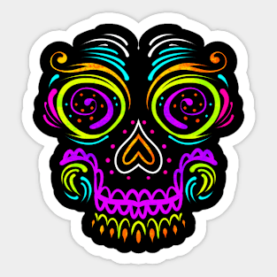 Big Calaveras Makeup Sugar Skull Day Of The Dead Sticker